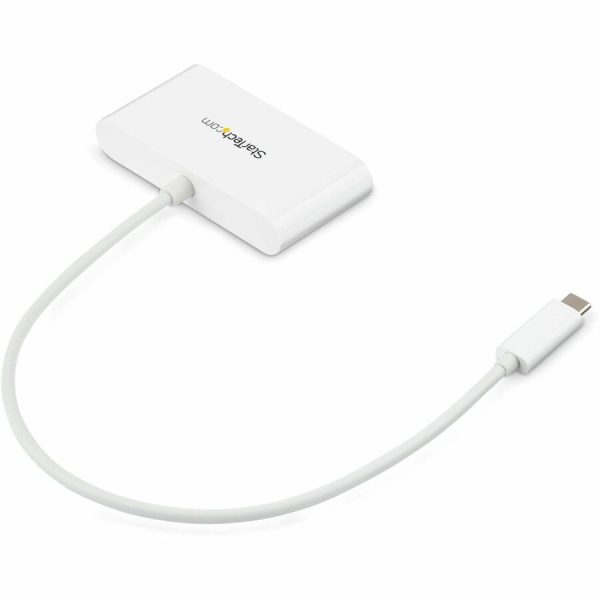 StarTech.com 3 Port USB C Hub with Gigabit Ethernet - USB-C to 3x USB-A - USB 3.0 - White - USB Hub with GbE - USB-C to USB Adapter - USB Type C Hub - Image 4