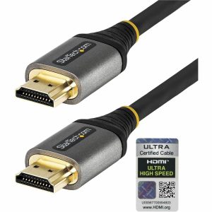 StarTech.com 12ft (4m) HDMI 2.1 Cable, Certified Ultra High Speed HDMI Cable 48Gbps, 8K 60Hz HDR10+, 8K HDMI Cord, TV/Monitor/Display