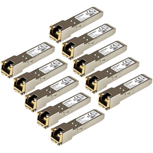 StarTech.com Cisco GLC-T Compatible SFP Module 10 Pack - 1000BASE-T - 1GE Gigabit Ethernet SFP SFP to RJ45 Cat6/Cat5e Transceiver - 100m - Image 6