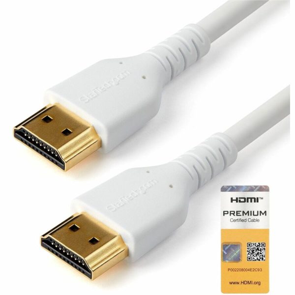 StarTech.com 2m Premium Certified HDMI 2.0 Cable with Ethernet - 6ft High Speed UHD 4K 60Hz HDR Durable Rugged Ultra HD HDMI Monitor Cord