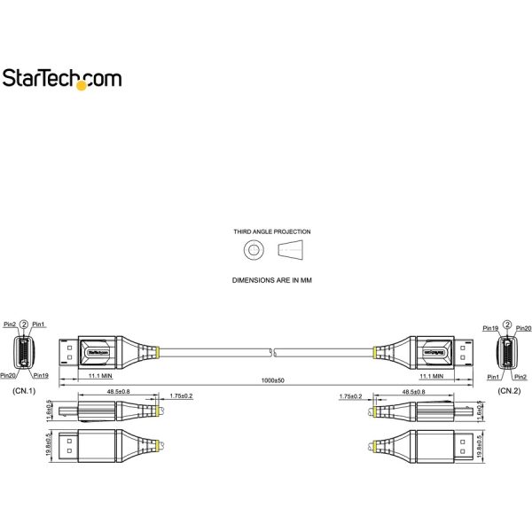 StarTech.com 3ft (1m) VESA Certified DisplayPort 1.4 Cable, 8K 60Hz HDR10, UHD 4K 120Hz Video, DP to DP Monitor Cord, DP 1.4 Cable, M/M - Image 10