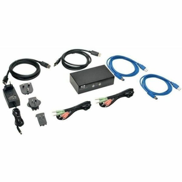 Eaton Tripp Lite Series 2-Port DisplayPort KVM Switch with Audio, Cables and USB 3.0 SuperSpeed Hub - Image 2