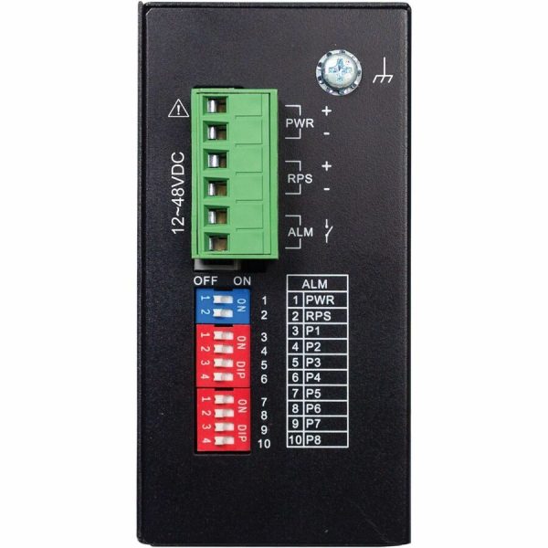 Eaton Tripp Lite Series 8-Port Unmanaged Industrial Gigabit Ethernet Switch - 10/100/1000 Mbps, Ruggedized, -40° to 75°C, EIP QoS, DIN Mount, TAA - Image 4