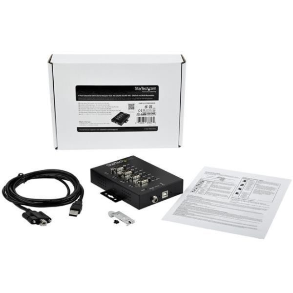 StarTech.com USB to RS232/RS485/RS422 4 Port Serial Hub Adapter - Industrial Metal USB 2.0 to DB9 Serial Converter - Din Rail Mountable - Image 9