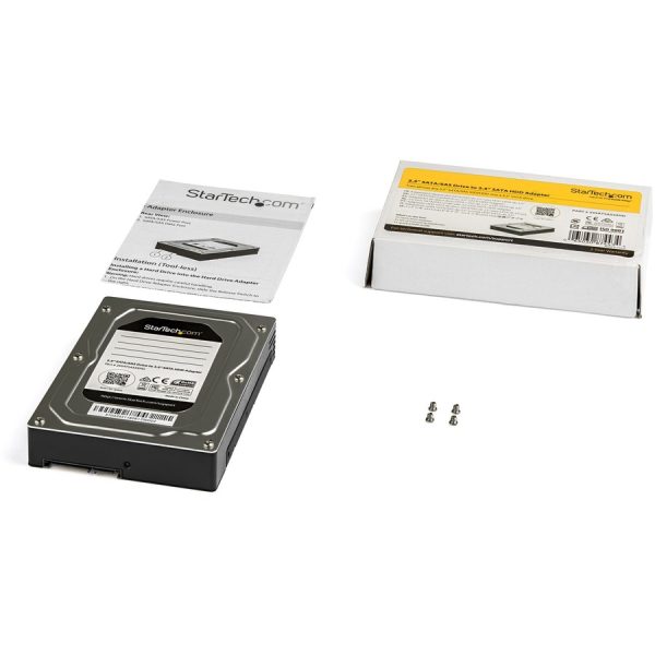 StarTech.com 2.5 to 3.5 Hard Drive Adapter - For SATA and SAS SSD / HDD - 2.5 to 3.5 Hard Drive Enclosure - 2.5 to 3.5 SSD Adapter - 2.5 to 3.5 HDD Adapter - Image 5