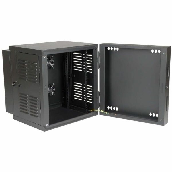Eaton Tripp Lite Series SmartRack 12U Switch-Depth Wall-Mount Small Rack Enclosure for Harsh Environments, Hinged Back - Image 2