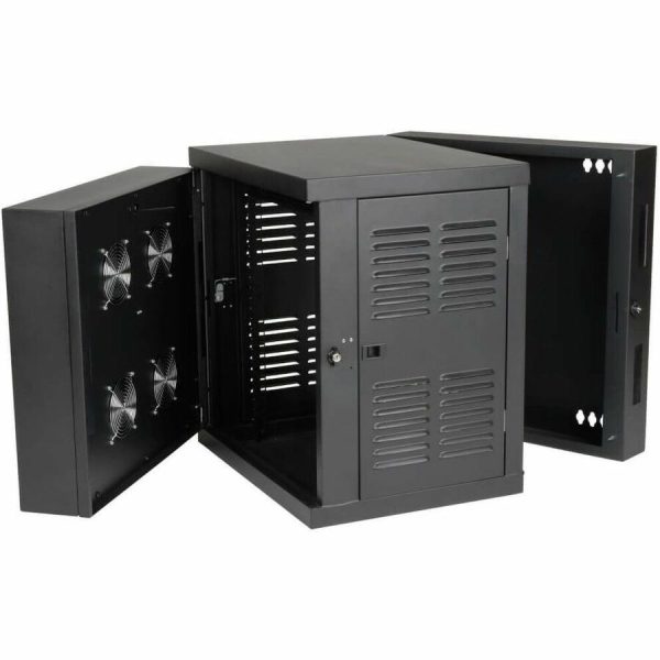 Eaton Tripp Lite Series SmartRack 12U Switch-Depth Wall-Mount Small Rack Enclosure for Harsh Environments, Hinged Back - Image 4