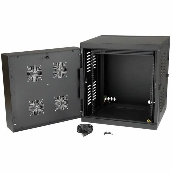 Eaton Tripp Lite Series SmartRack 12U Switch-Depth Wall-Mount Small Rack Enclosure for Harsh Environments, Hinged Back - Image 9