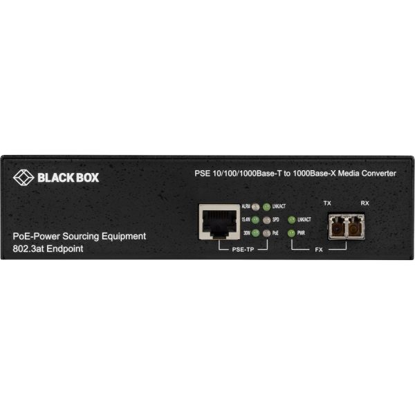Black Box 10/100/1000B-T PoE PSE To 1000B-X Media Converter - Image 2