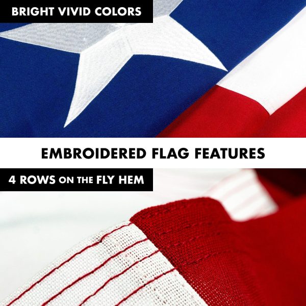 G128 - 6 Feet Tangle Free Spinning Flagpole (Black) Texas Flag Brass Grommets Spun Polyester 3x5 ft (Flag Included) Aluminum Flag Pole - Image 5