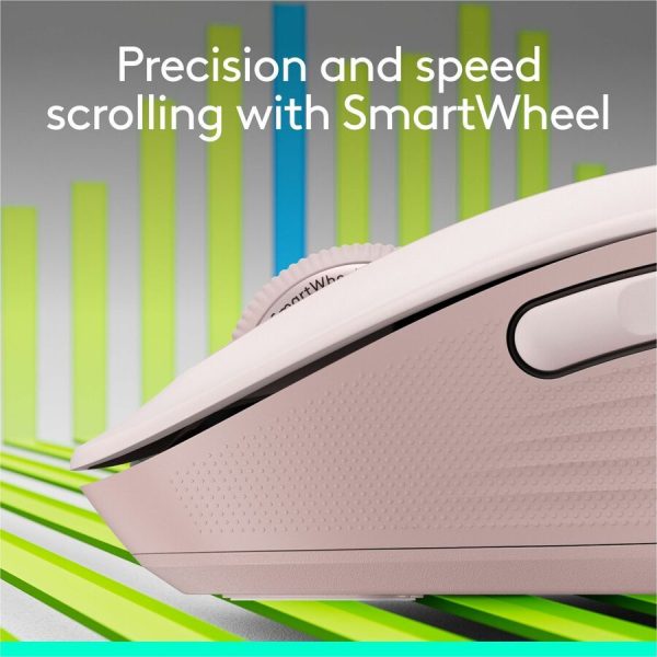 Logitech Signature M650 Wireless Mouse - For Small to Medium Sized Hands, 2-Year Battery, Silent Clicks, Rose - Image 3