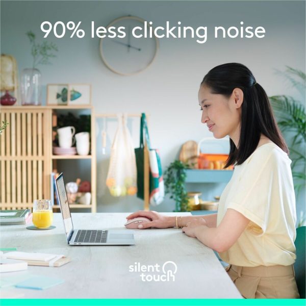 Logitech Signature M650 Wireless Mouse - For Small to Medium Sized Hands, 2-Year Battery, Silent Clicks, Rose - Image 5