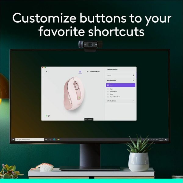 Logitech Signature M650 Wireless Mouse - For Small to Medium Sized Hands, 2-Year Battery, Silent Clicks, Rose - Image 6