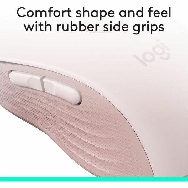 Logitech Signature M650 Wireless Mouse - For Small to Medium Sized Hands, 2-Year Battery, Silent Clicks, Rose - Image 9