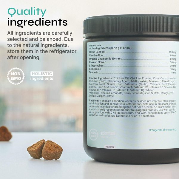 Calming Chews for Dogs Anxiety Relief   Hemp Calming Chews for Dogs with Valerian Root Hemp Seed Oil Turmeric L Theanine   Soft Treats for Storms Fireworks Separation Vet Visits Grooming - Image 6