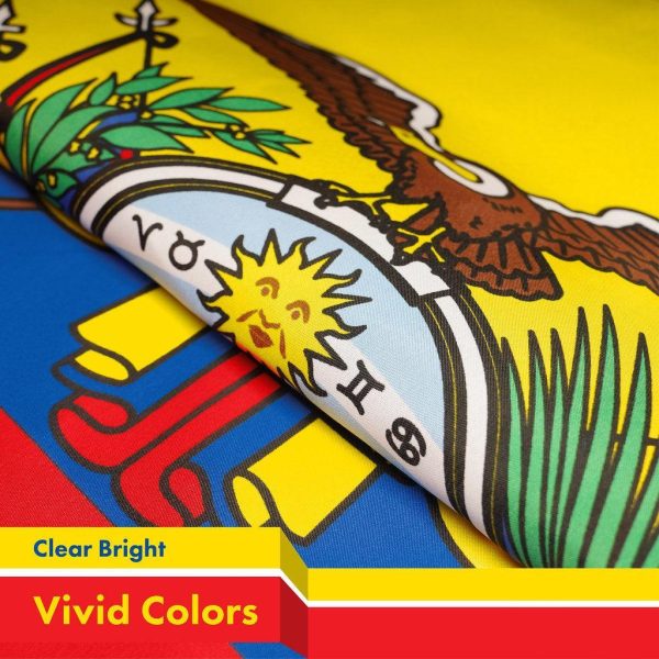 G128 3 Pack: Ecuador Ecuadorian Flag | 3x5 Ft | LiteWeave Pro Series Printed 150D Polyester | Country Flag, Indoor/Outdoor, Vibrant Colors, Brass Grommets, Thicker and More Durable Than 100D 75D Poly - Image 2