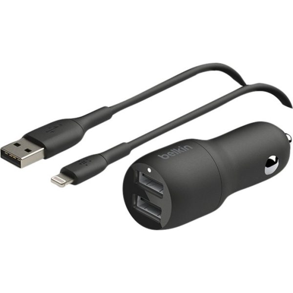 Belkin BoostCharge Dual USB-A Car Charger 24W (USB-A to Lightning Cable included) - Image 6