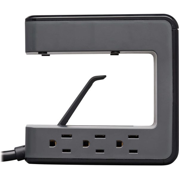Eaton Tripp Lite Series Safe-IT 6-Outlet Clamp Surge Protector, 5-15R Outlets, 3 USB Charging Ports, 8 ft. (2.4 m) Cord, Antimicrobial Protection - Image 4