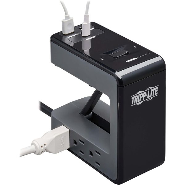Eaton Tripp Lite Series Safe-IT 6-Outlet Clamp Surge Protector, 5-15R Outlets, 3 USB Charging Ports, 8 ft. (2.4 m) Cord, Antimicrobial Protection - Image 9