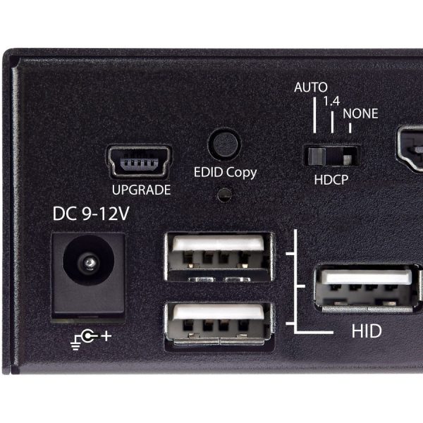StarTech.com 2 Port HDMI KVM Switch 4K 60Hz UHD HDR, HDMI 2.0 Single Monitor, 2 Port USB 3.0 Hub, 4x USB HID, Audio, Hotkey Switching, TAA - Image 2