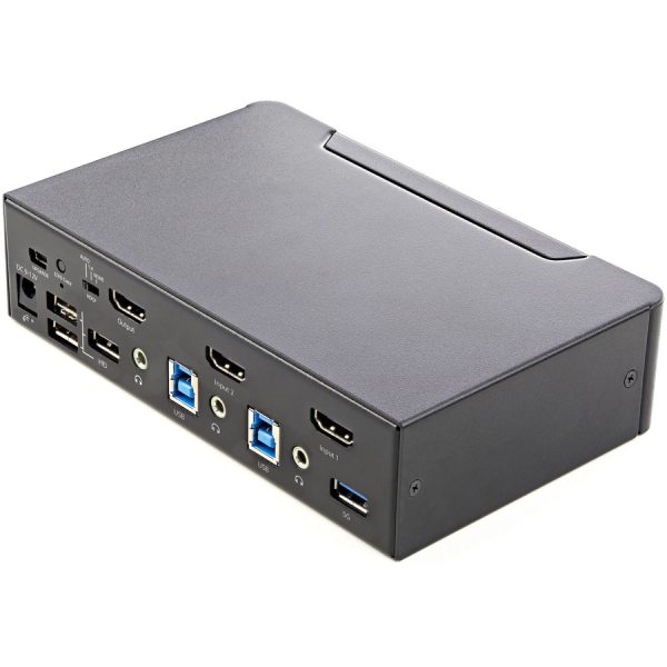 StarTech.com 2 Port HDMI KVM Switch 4K 60Hz UHD HDR, HDMI 2.0 Single Monitor, 2 Port USB 3.0 Hub, 4x USB HID, Audio, Hotkey Switching, TAA - Image 6