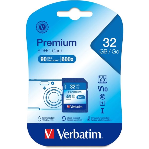 Verbatim 32GB Premium SDHC Memory Card, UHS-I Class 10 - Image 2