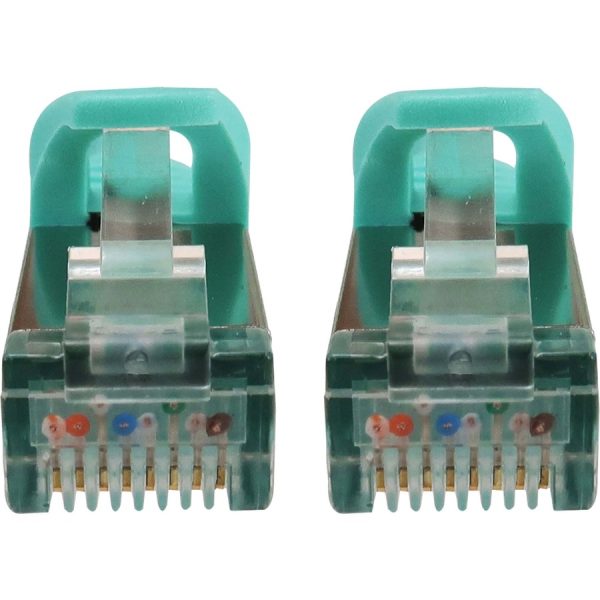 Eaton Tripp Lite Series Cat6a 10G Snagless Shielded Slim STP Ethernet Cable (RJ45 M/M), PoE, Aqua, 10 ft. (3.1 m) - Image 3