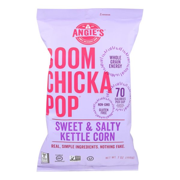 Angie's Kettle Corn Boom Chicka Pop Sweet and Salty Popcorn - Case of 12 - 7 oz. - Image 2
