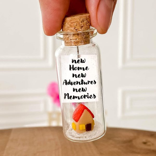 Tiny Magical Message in a Bottle Gift Idea   Classy Inspirational Gifts for Him and Her   Unique Presents for Women and Men (Colorful House   New Home New Adventures New Memories Gift Bottle) - Image 3