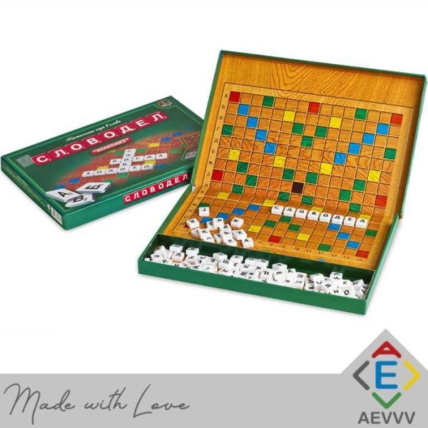 Word Maker Board Game Set in Russian Language Mini Size Codewords Crossword Adults Playing - Image 2