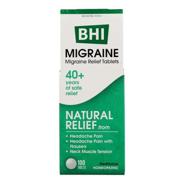 BHI - Migraine Relief - 100 Tablets - Image 2