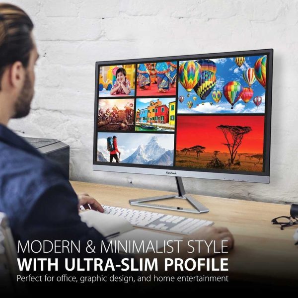 ViewSonic VX2276-SMHD 22 Inch 1080p Widescreen IPS Monitor with Ultra-Thin Bezels, HDMI and DisplayPort - Image 2