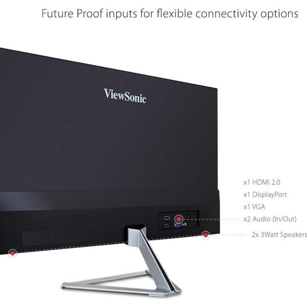 ViewSonic VX2276-SMHD 22 Inch 1080p Widescreen IPS Monitor with Ultra-Thin Bezels, HDMI and DisplayPort - Image 4