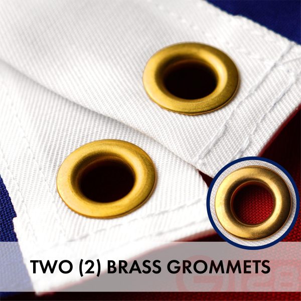 G128 - Texas State Flag 2x3ft Embroidered Stars Sewn Stripes Heavy Duty 220GSM Tough Spun Polyester Quality with Brass Grommets - Image 3