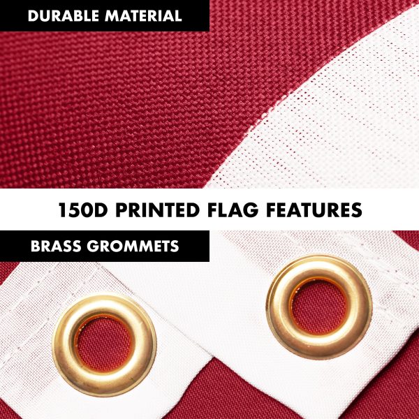 G128 Combo Pack: 6 Ft Tangle Free Spinning Flagpole (Silver) & Latvia Flag 3x5 Ft Printed 150D Polyester, Brass Grommets (Flag Included) Aluminum Flag Pole - Image 4
