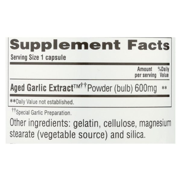Kyolic - Aged Garlic Extract Cardiovascular Extra Strength Reserve - 120 Capsules - Image 2