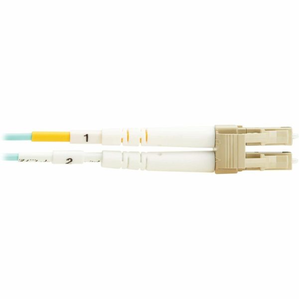 Eaton Tripp Lite Series 10Gb/40Gb/100Gb Duplex Multimode 50/125 OM4 LSZH Fiber Patch Cable (LC/LC), Aqua, 10M (32.8 ft.), TAA - Image 4