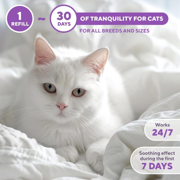 Relaxiv Natural Cat Calming Pheromone Diffuser Improved No Stress Formula Anti Anxiety Treatment #1 for Cats and Dogs with a Long Lasting Calming Effect - Image 6