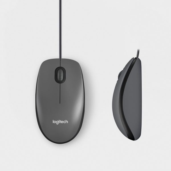 Logitech M100 Wired USB Mouse, 3-Buttons,1000 DPI Optical Tracking, Ambidextrous, Compatible with PC, Mac, Laptop (Gray) - Image 6