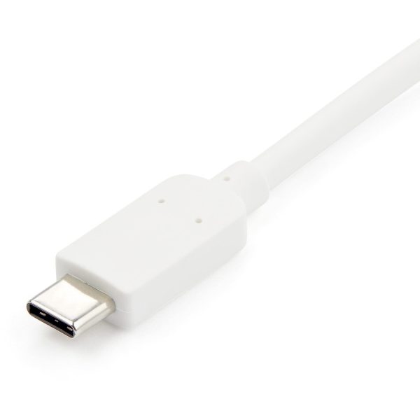 StarTech.com USB C to HDMI 2.0 Adapter 4K 60Hz with 60W Power Delivery Pass-Through Charging - USB Type-C to HDMI Video Converter - White - Image 3