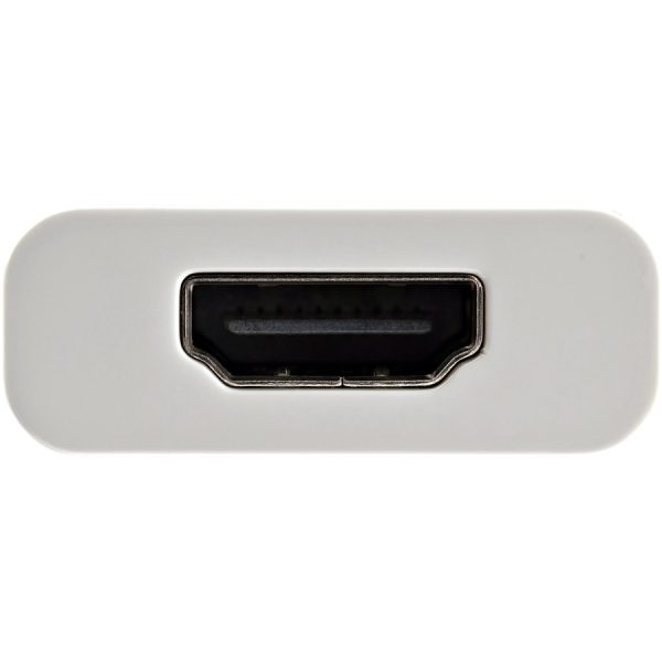 StarTech.com USB C to HDMI 2.0 Adapter 4K 60Hz with 60W Power Delivery Pass-Through Charging - USB Type-C to HDMI Video Converter - White - Image 4