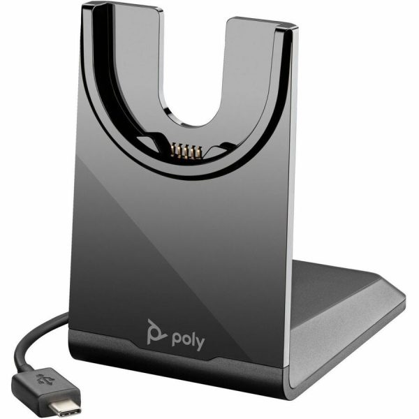 Poly Voyager Focus 2 USB-C-C Headset +USB-C/A Adapter + Charging Stand - Image 8