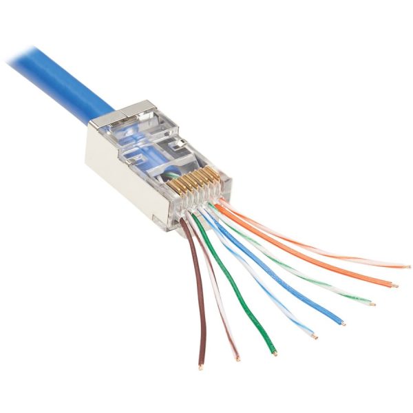 Eaton Tripp Lite Series Cat6 RJ45 Pass-Through FTP Modular Plug, 50 Pack, TAA - Image 6