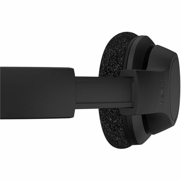 Belkin SoundForm Adapt Wireless Over-Ear Headset, Headphones for Work, Play, Gaming, & Travel with Built-in Boom Microphone - Compatible with iPhone, iPad, Galaxy, and More - Black - Image 3