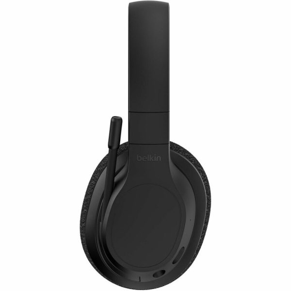 Belkin SoundForm Adapt Wireless Over-Ear Headset, Headphones for Work, Play, Gaming, & Travel with Built-in Boom Microphone - Compatible with iPhone, iPad, Galaxy, and More - Black - Image 9