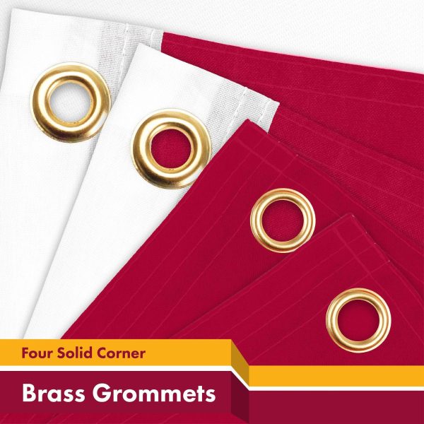 G128 Combo Pack: American USA Flag 3x5 Ft & Florida FL State Flag 3x5 Ft | Both LiteWeave Pro Series Printed 150D Polyester, 4 Corner Brass Grommets, Perfect For Balcony/Wall - Image 3