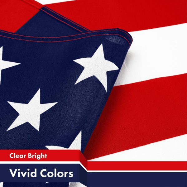 G128 Combo Pack: American USA Flag 3x5 Ft & Florida FL State Flag 3x5 Ft | Both LiteWeave Pro Series Printed 150D Polyester, 4 Corner Brass Grommets, Perfect For Balcony/Wall - Image 7