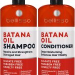 Batana Oil Shampoo and Conditioner Set   Thickening Hair Products for Women and Men   For Strengthening and Volumizing Fine and Thinning Hair   Sulfate Free with Biotin and Keratin for a Fuller Look