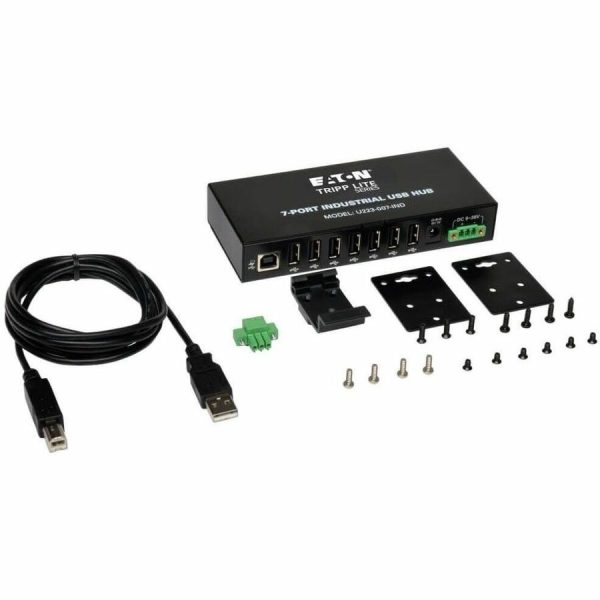 Eaton Tripp Lite Series 7-Port Industrial-Grade USB 2.0 Hub - 15 kV ESD Immunity, Metal Housing, Mountable - Image 8