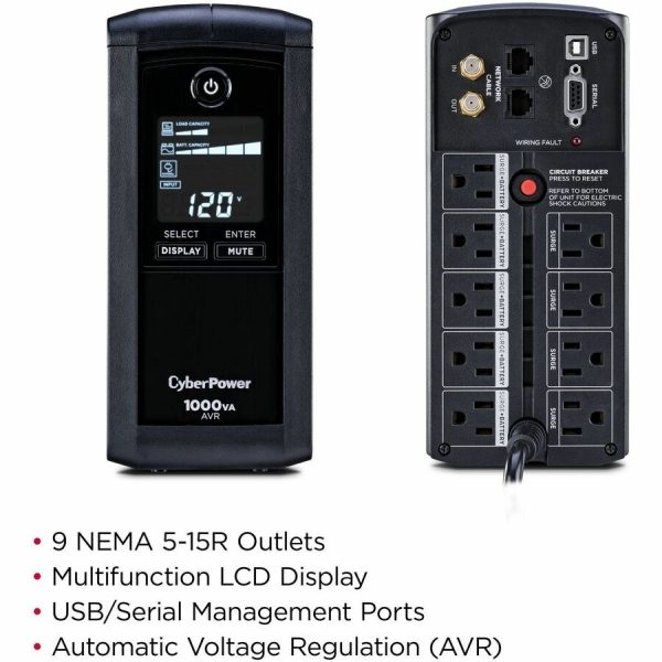 CyberPower CP1000AVRLCD Intelligent LCD UPS Systems - Image 2